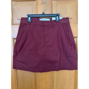 Walter Hagen Clubhouse Women's Merlot 16" Length Traditional Skort Size 6 NWT